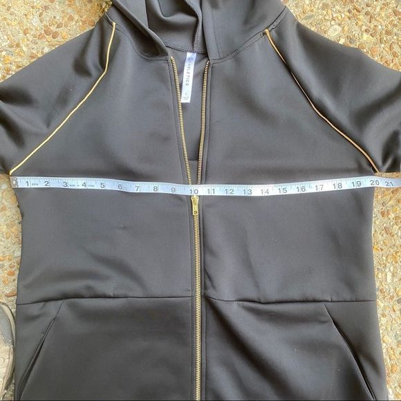 Fabletics Livia Black Gold Hoodie Jacket L - Picture 5 of 11